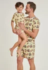 04 tal pai tal filho a pijama personalizado masculino curto e infantil manteiga
