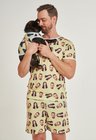 03 tal pai tal pet pijama personalizado masculino curto e roupa pet manteiga