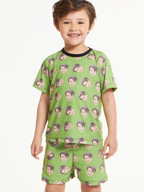 01 pijama infantil curto pistache