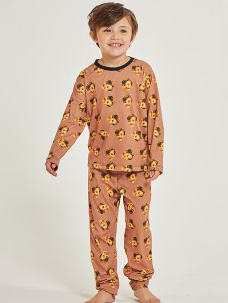 01 pijama infantil longo mousse