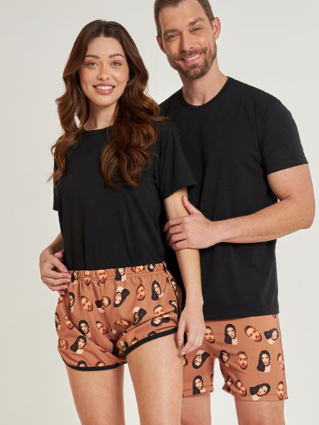03 short casal personalizado com foto mousse