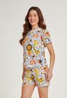 03 divertido pijama feminino curto selva divertida