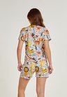 04 divertido pijama feminino curto selva divertida
