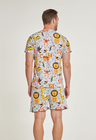 04 divertido pijama masculino curto selva divertida