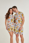 03 divertido pijama casal curto selva divertida