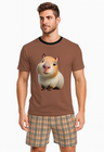 02 pijama divertido capivara masculino verao