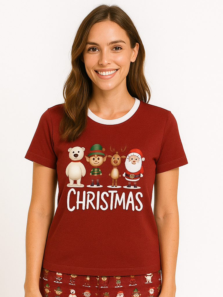 pijama feminino turma do natal