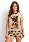 pijama curto feminino pug