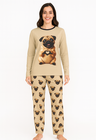 pijama longo feminino pug
