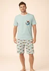 13 pijama divertido pug blue masculino verao