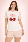 02 pijama divertido cherry feminino verao