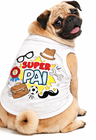 01 roupa pet divertido super pai